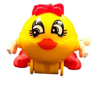 Vintage Ms. Pac Man Ghost Wind Up Mechanical Wind Up Toy